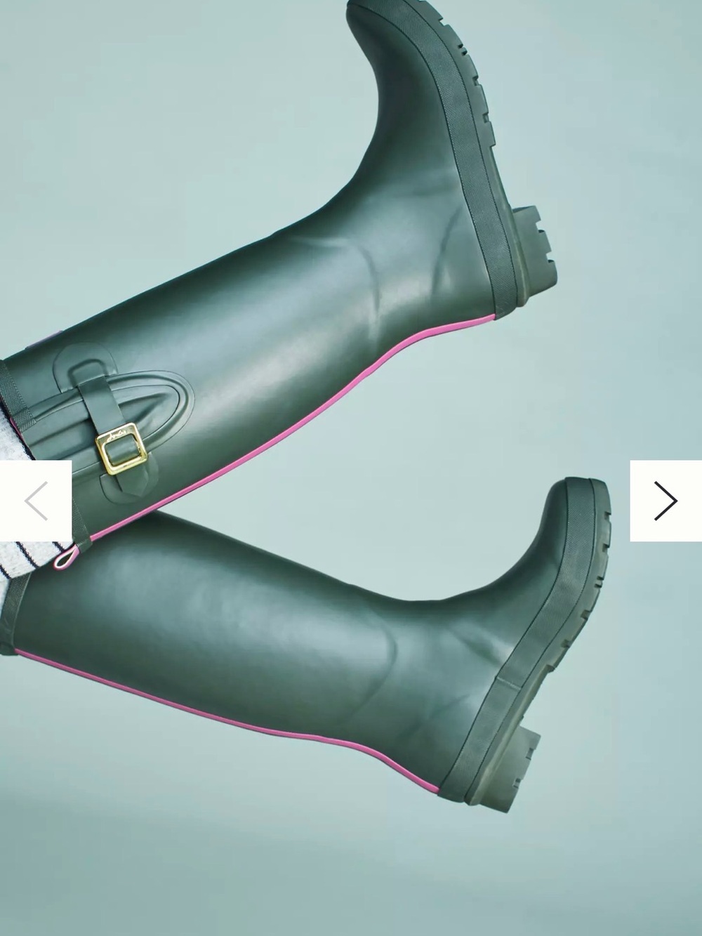 Joules Anthropologie Army Green Matte Rain Boots Garden Welly Rubber Women Us 7
